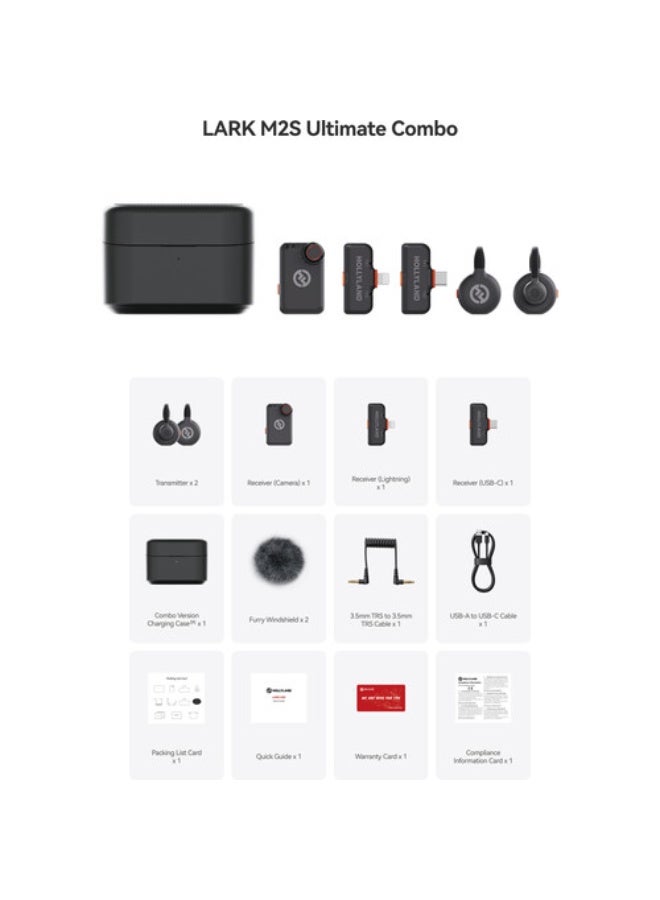 Hollyland LARK M2S Ultimate Combo 2-Person Wireless Microphone System for Cameras and Mobile Devices - Image 2