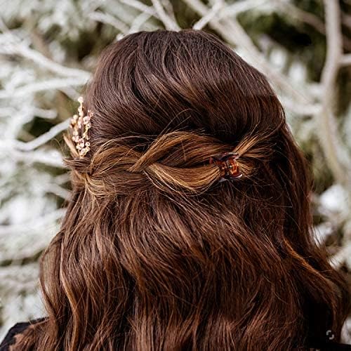 JANYUN JANYUN 24 Pcs Mini Claw Clips Non Slip Hair Claw Clips Clamps for Women Girls Hair Black and Brown