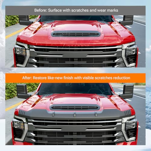 powoq Hood Protector Compatible with 2020-2026 Chevy Silverado 2500HD 3500HD Deflector Upgraded TPE Shield Hood Deflector Replacement for 2020-2026 Chevy Silverado Accessories - Image 3