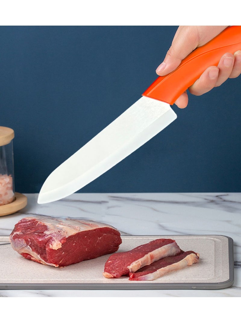 Astylway - Ceramic Knife Set 6 Piece Ceramic Knives Colored with Cover Kitchen Knife Set include Peeler 3 inch Paring Knife Bread knife 6 inch Small Chef Knife - Image 1