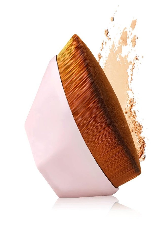 Stadash Foundation Brush for Face Makeup - Kabuki Brush for Liquid, Cream, Powder Blending Brush for Flawless Finish - Compact Flat Top Face Brush with Protective Case (Pink) - Image 1