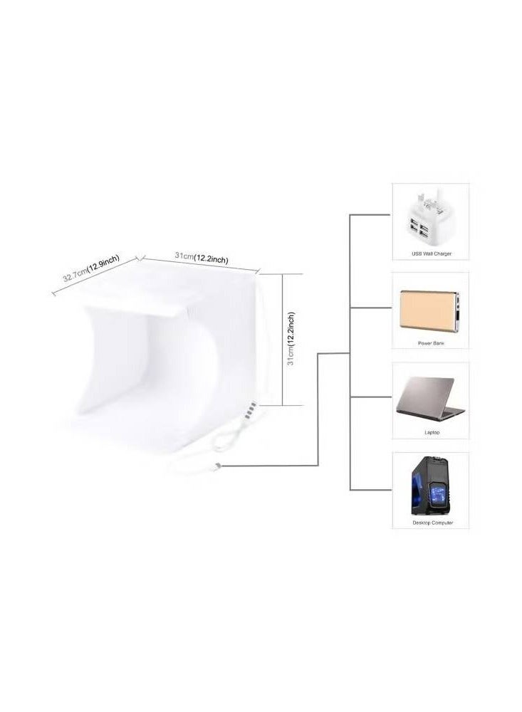 LIXES Foldable Lighting Softbox With Backdrop White - Image 4