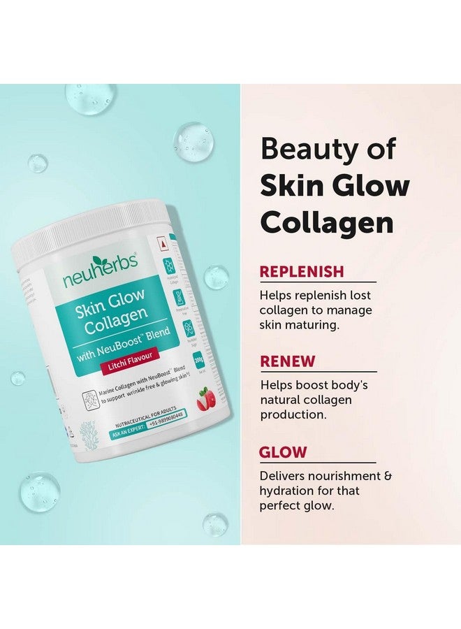 Neuherbs Collagen Supplement - 200 Gram, Litchi Flavour |Skin Glow Marine Collagen Powder for Women & Men | Collagen with Hyaluronic Acid, Vitamin E & C, Biotin | Supports Glowing & healthy skin. - Image 5