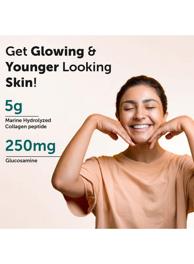 Neuherbs Collagen Supplement - 200 Gram, Litchi Flavour |Skin Glow Marine Collagen Powder for Women & Men | Collagen with Hyaluronic Acid, Vitamin E & C, Biotin | Supports Glowing & healthy skin. - Image 4