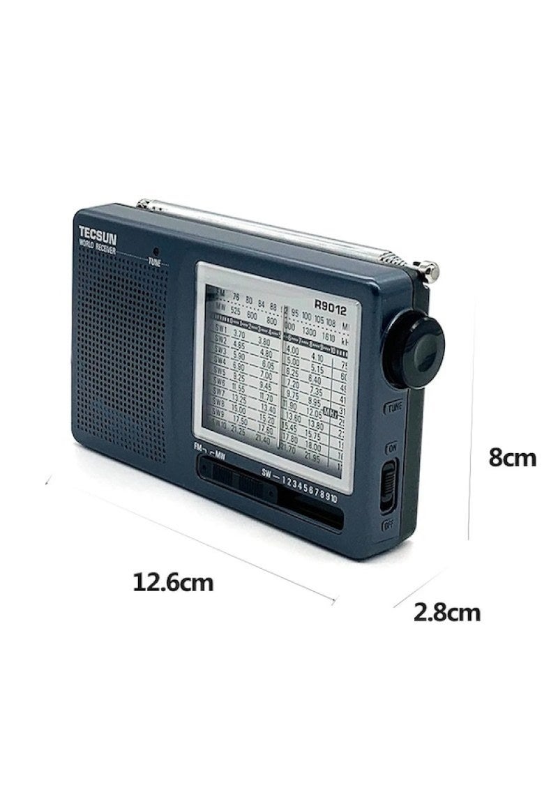 R-9012 Portable Shortwave FM Stereo Analog Radio Black - Image 3