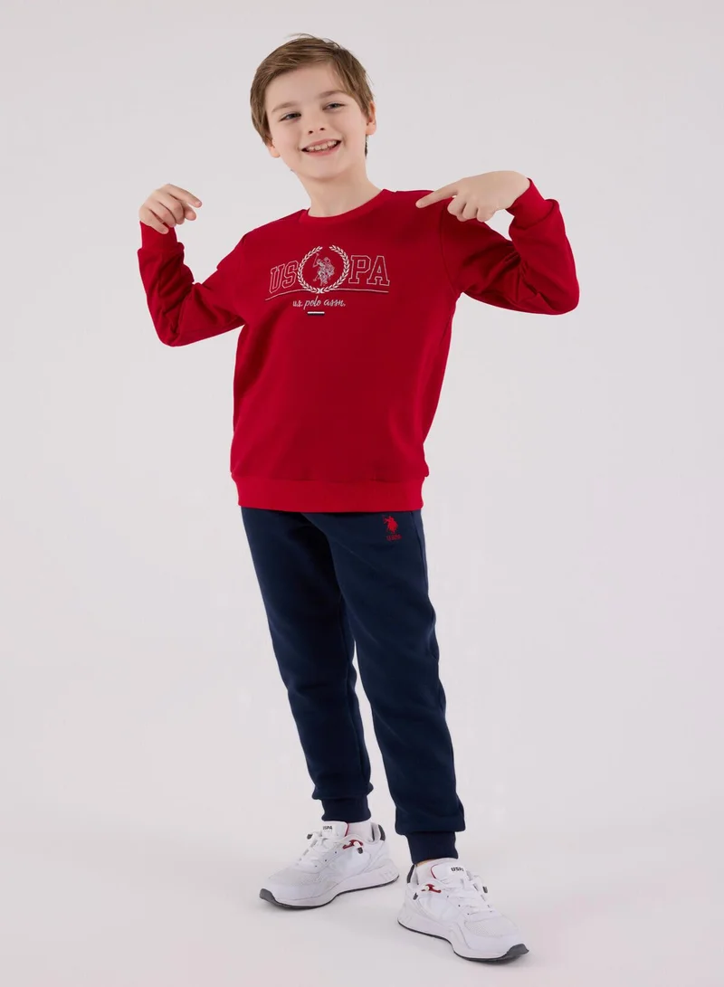 U.S. Polo Assn. U.S. Polo Assn. Boys Red Jumpsuit Set