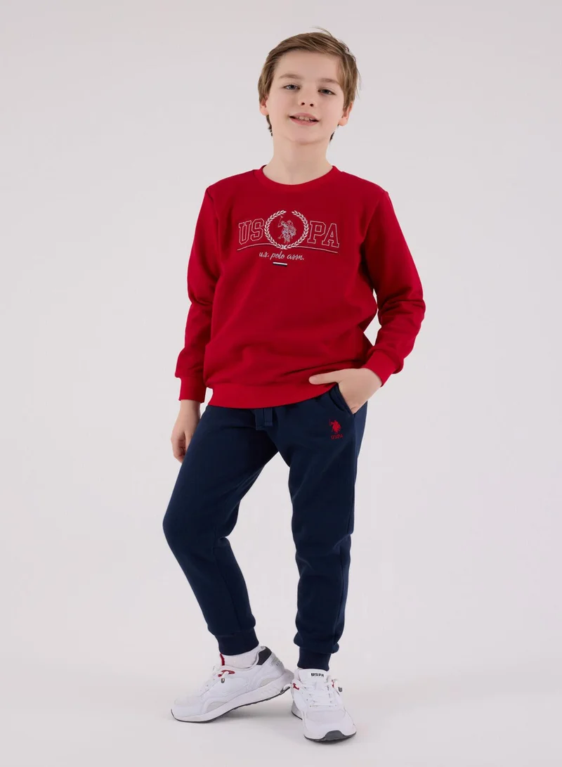 U.S. Polo Assn. U.S. Polo Assn. Boys Red Jumpsuit Set