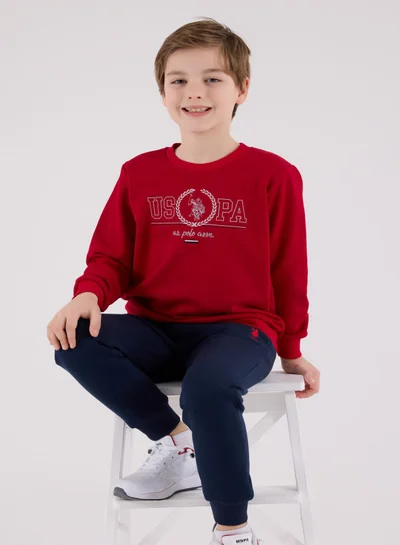 U.S. Polo Assn. U.S. Polo Assn. Boys Red Jumpsuit Set