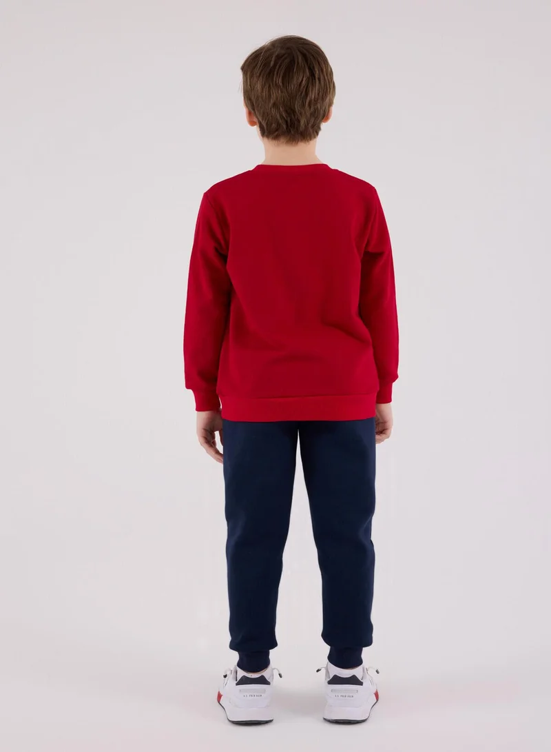 U.S. Polo Assn. U.S. Polo Assn. Boys Red Jumpsuit Set
