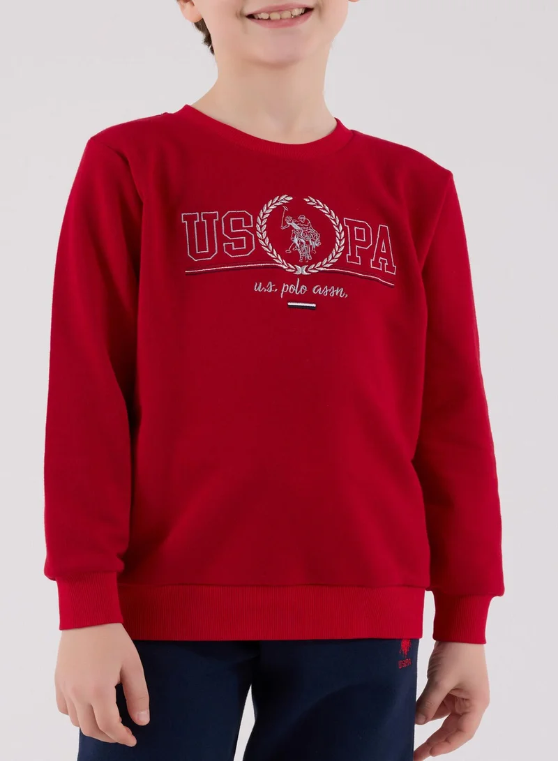 U.S. Polo Assn. U.S. Polo Assn. Boys Red Jumpsuit Set