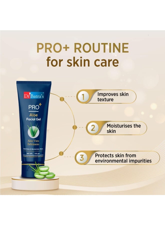 Dr Batra's Dr Batra’s PRO+ Aloe Facial Gel 100g for Deep Hydration, Soothing Skin Care, Non-Sticky Formula for All Skin Types - Image 2