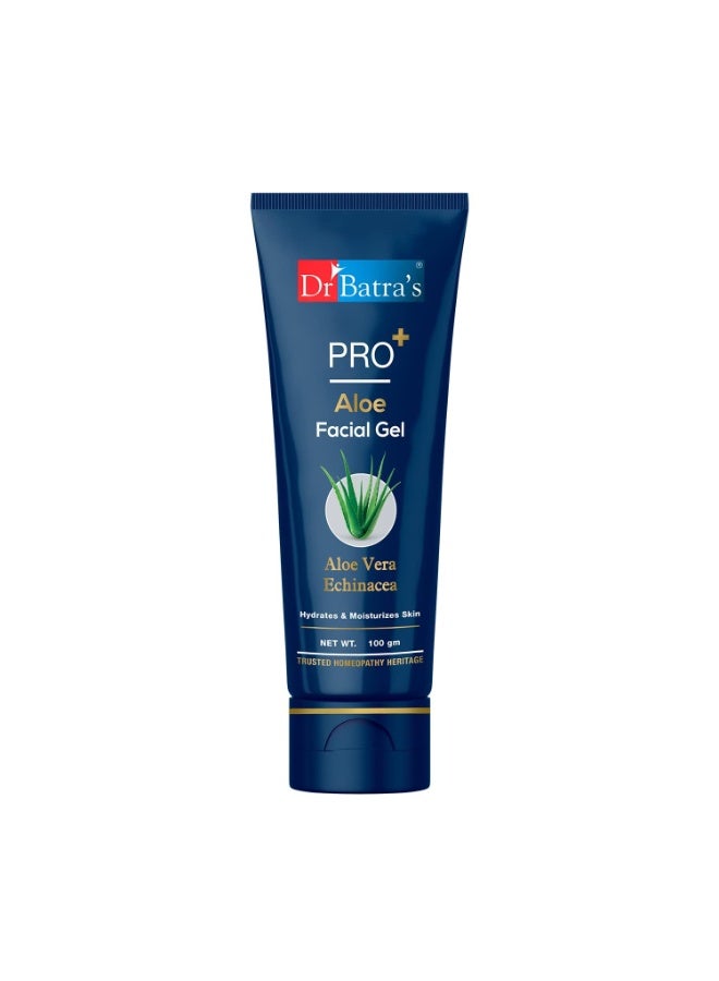 Dr Batra's Dr Batra’s PRO+ Aloe Facial Gel 100g for Deep Hydration, Soothing Skin Care, Non-Sticky Formula for All Skin Types - Image 1