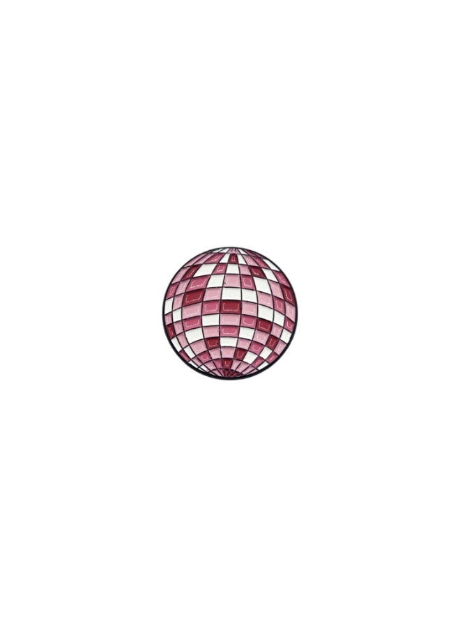 Kipfy Pink Disco Ball Metal Sticker Gold Red White Decorative Adhesive Back, Design For Mobile phones laptops - Image 1
