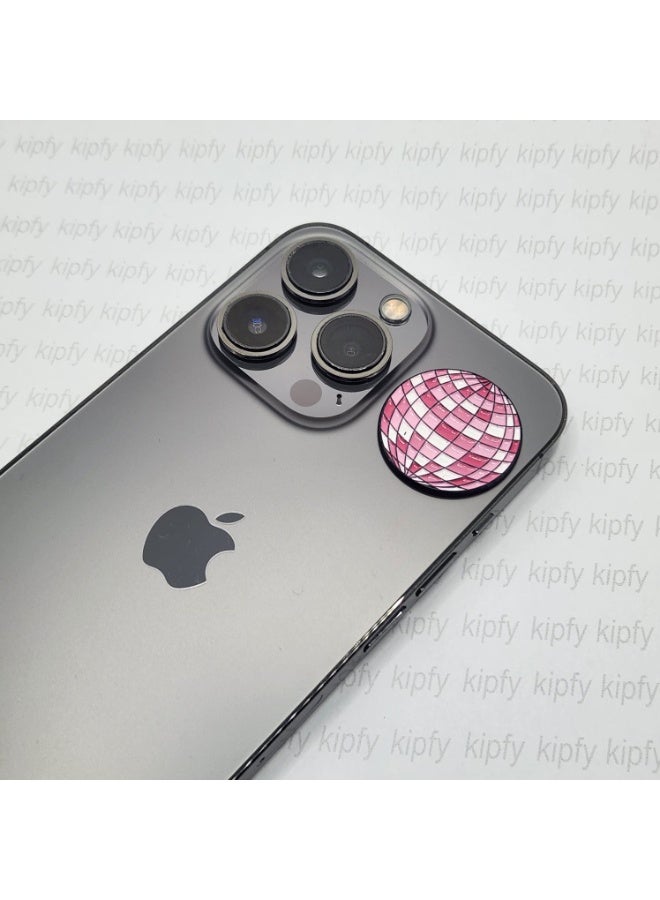 Kipfy Pink Disco Ball Metal Sticker Gold Red White Decorative Adhesive Back, Design For Mobile phones laptops - Image 3