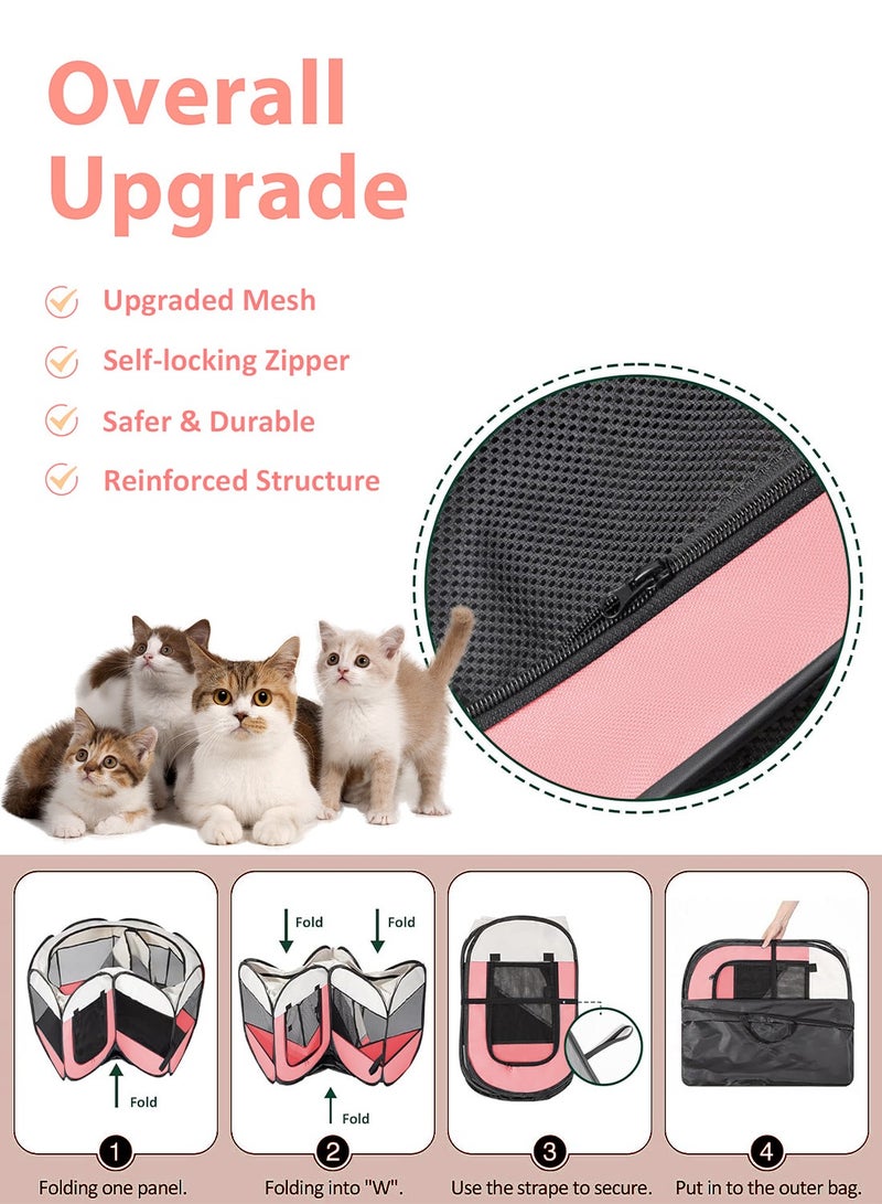 Kidle Foldable Dog Cage Pet Tent Cat Cage Dog Playpen Pet Playpen for Cat 91*91*58CM - Image 4
