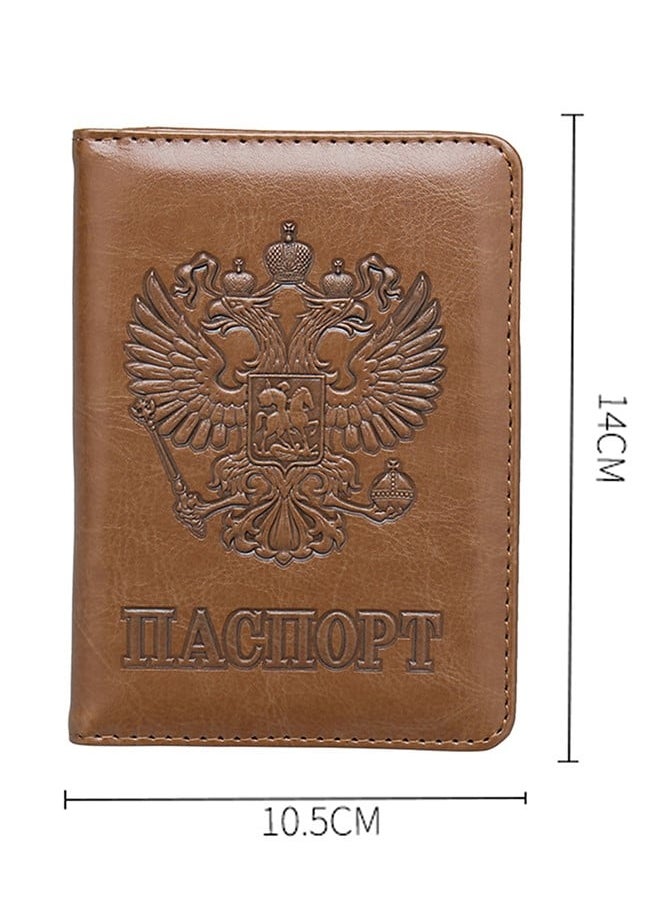 We Happy Travel Passport ID Card Wallet Holder Cover RFID Blocking Leather Purse Case Russia  - Image 2