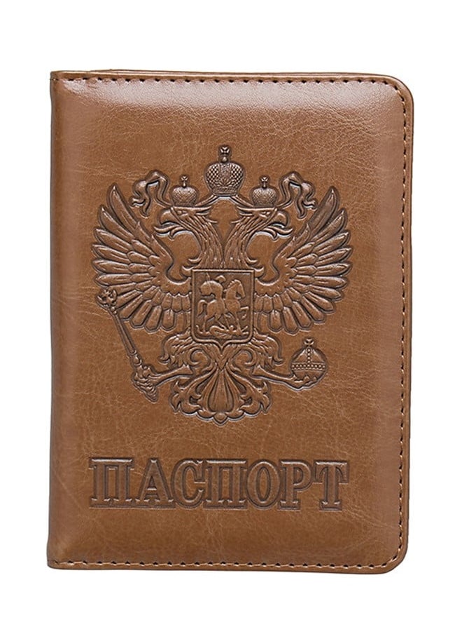 We Happy Travel Passport ID Card Wallet Holder Cover RFID Blocking Leather Purse Case Russia  - Image 1