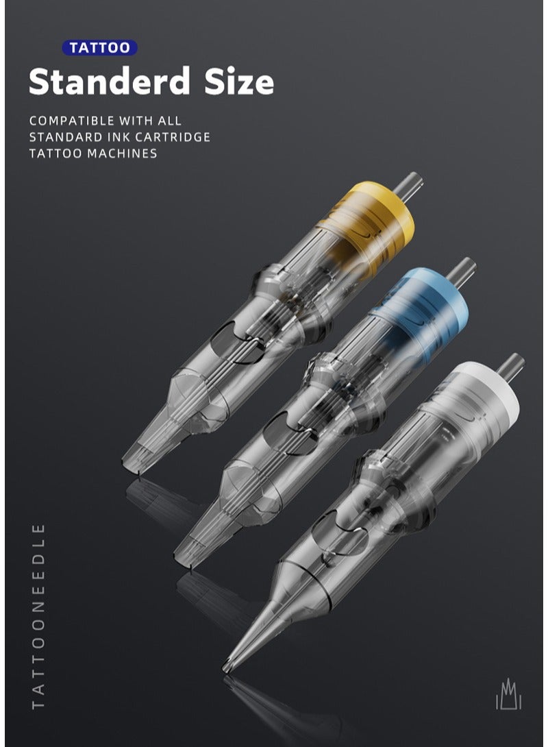 HaLunhi 10-Piece Tattoo Needle Box Needles with Laminated Rubber for Stability，Tattoo Pen Backing Needles，Round Backing Needles Disposable Needles，Individually Packed，Compatible with All Pen Tattoo Machines (1207RL) - Image 2