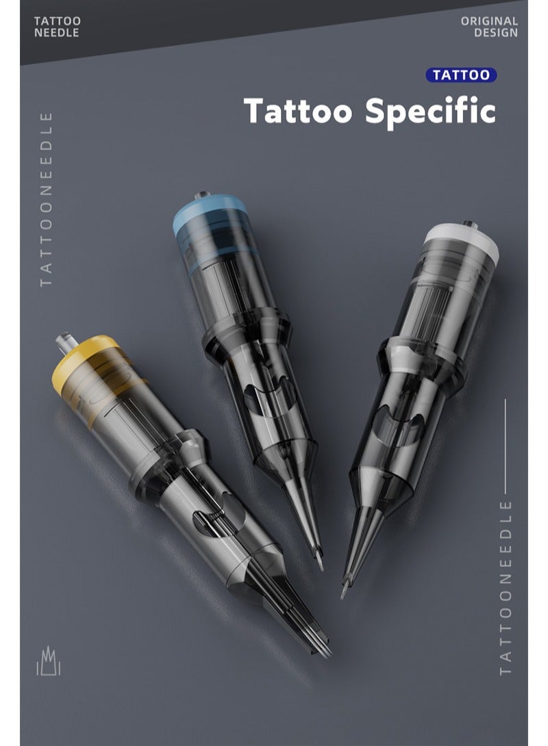 HaLunhi 10-Piece Tattoo Needle Box Needles with Laminated Rubber for Stability，Tattoo Pen Backing Needles，Round Backing Needles Disposable Needles，Individually Packed，Compatible with All Pen Tattoo Machines (1207RL) - Image 3