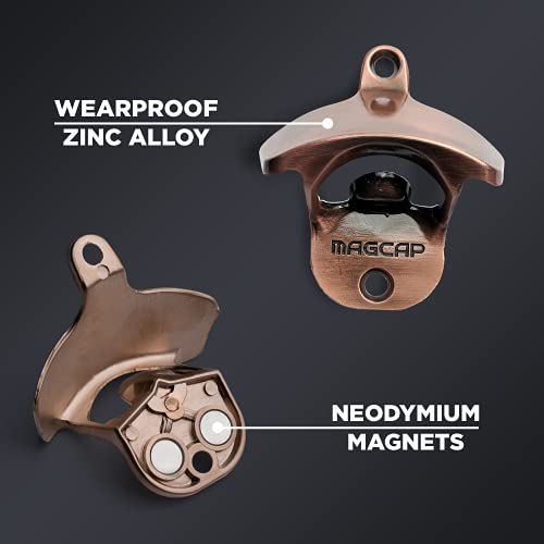 MAGCAP Outdoor Bottle Opener Wall Mounted - Style Magnetic Beer Bottle Opener that Catches Caps - Easy to Install and Incredibly Convenient - Image 2