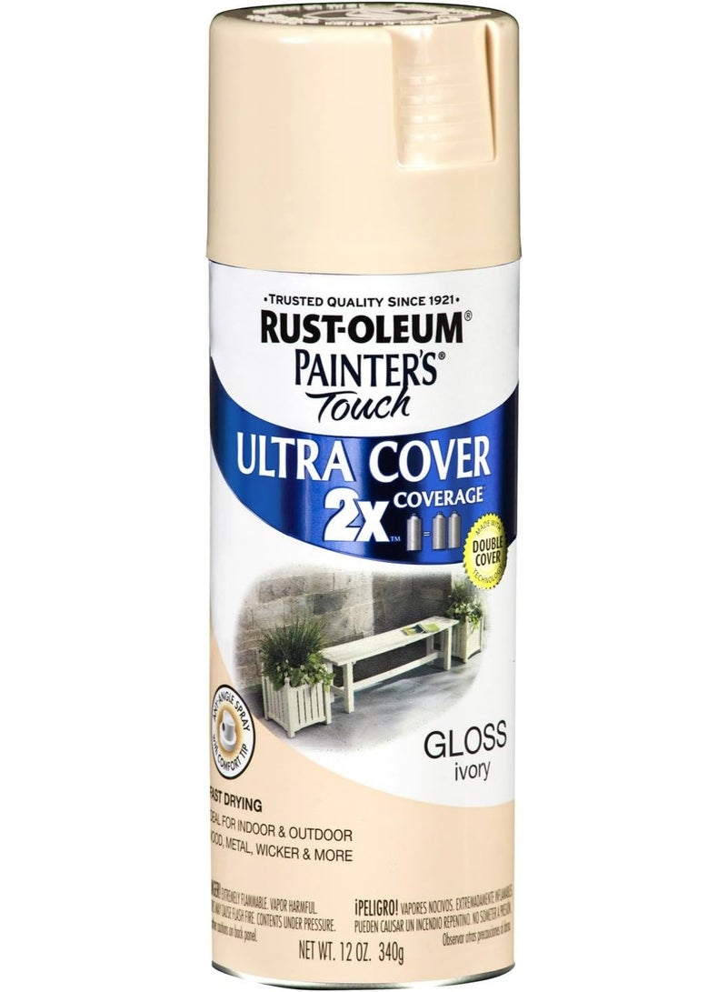 رست أوليوم طلاء بخاخ Painter's Touch 2X Ultra Cover 340 G بلون عاجي لامع - Image 1