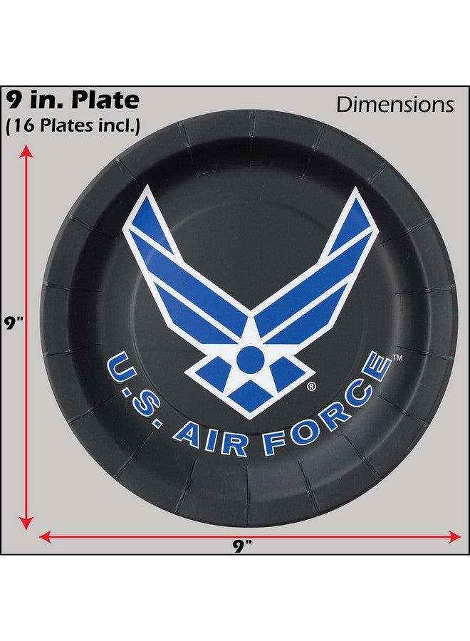 Havercamp Havercamp Official U.S. Air Force Party for 16 guests; includes 16 ea. Lg. 9” Plates and Napkins in the Official U.S. Air Force Logo  - Image 3