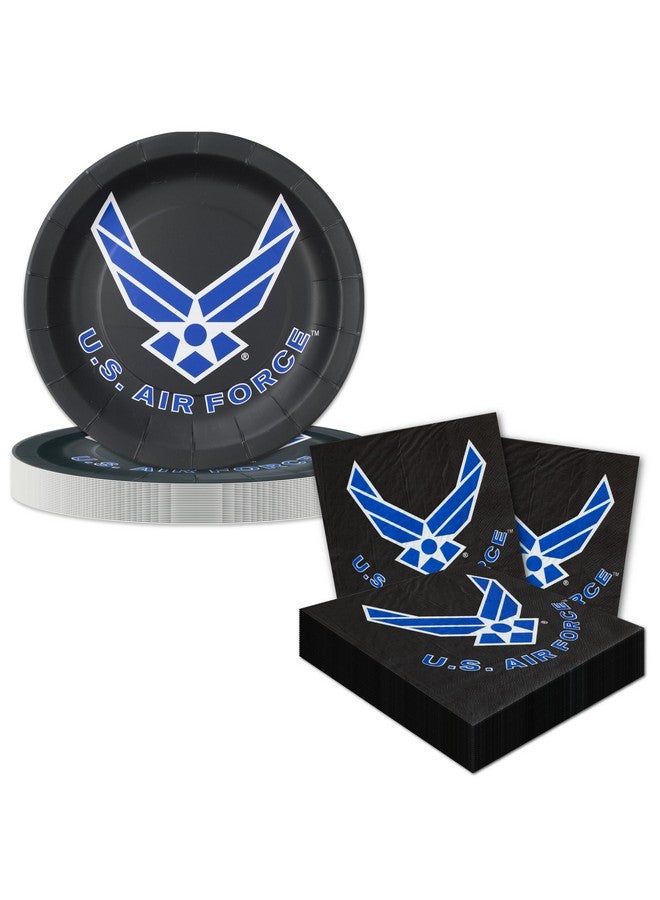 Havercamp Havercamp Official U.S. Air Force Party for 16 guests; includes 16 ea. Lg. 9” Plates and Napkins in the Official U.S. Air Force Logo  - Image 1