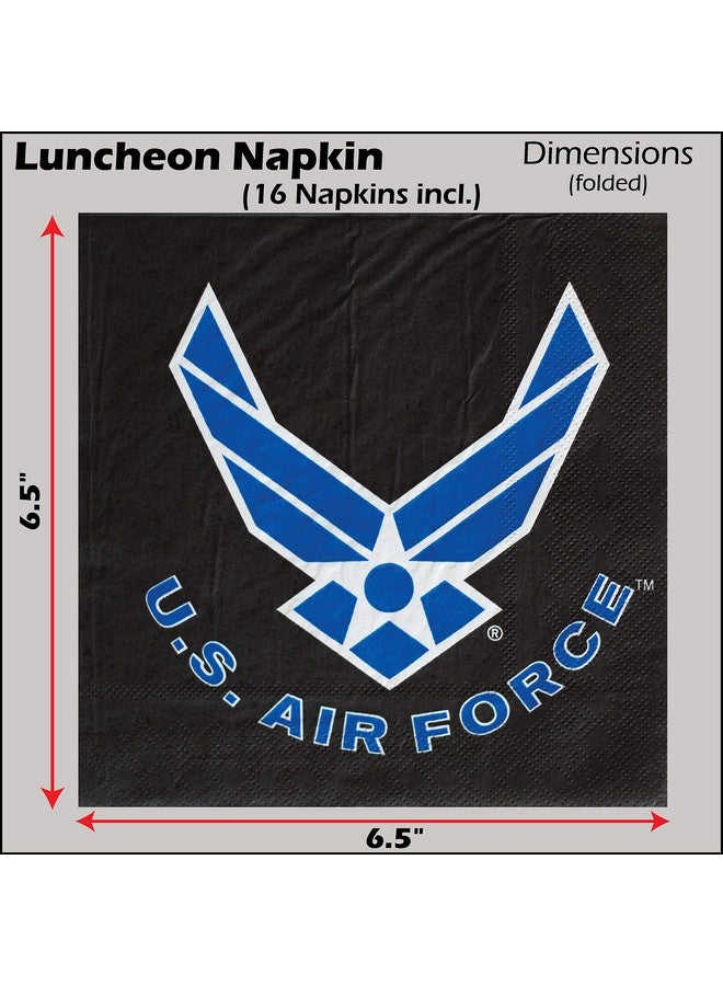 Havercamp Havercamp Official U.S. Air Force Party for 16 guests; includes 16 ea. Lg. 9” Plates and Napkins in the Official U.S. Air Force Logo  - Image 4