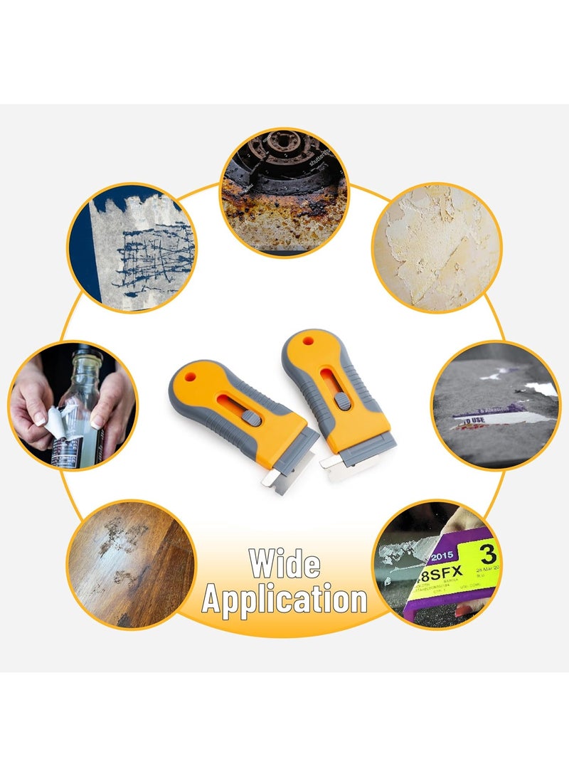 Razor Blade Scraper with 10 Extra Blades: Multi-Surface Cleaning Tool for Glass, Ceramic Cooktops, Ovens, Glass Top Stoves and Foot - Removes Burned-On Food, Tough Stains, Dirt, Stickers, and Paint - Image 5