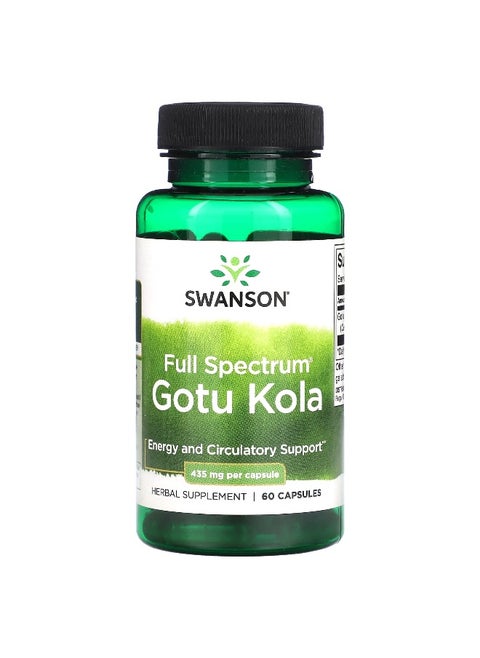 Swanson, Full Spectrum Gotu Kola, 435 mg, 60 Capsules