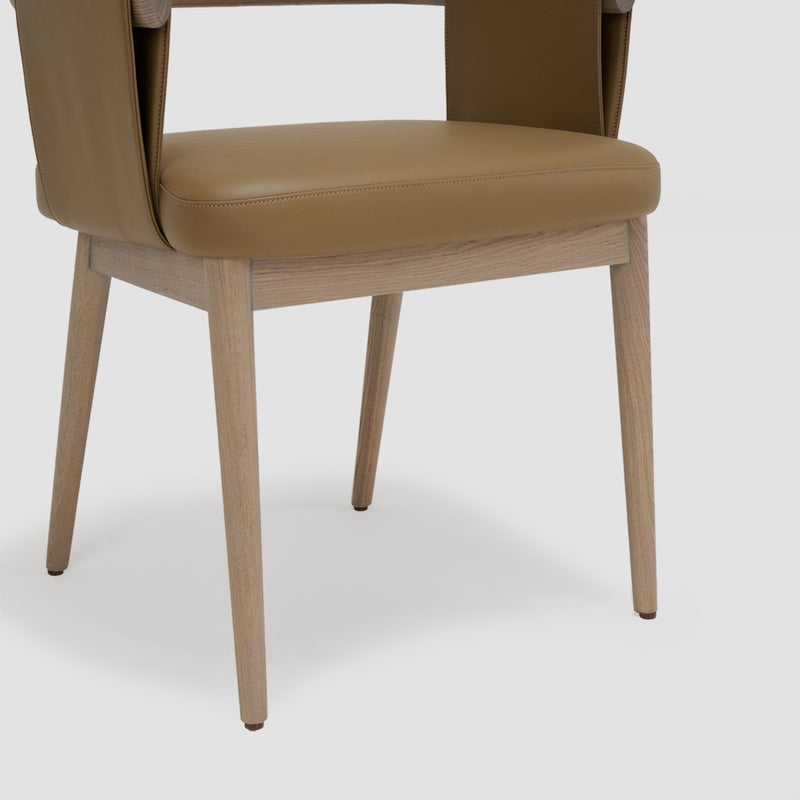 AL HUZAIFA FURNITURE Chad Dining Chair, Upholstered in Microfiber Leather - Image 4