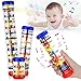 Leitee 3 Pieces Rainmaker Rain Stick for Baby Shaker Sensory Auditory Musical Instrument Rattle Tube Plastic Toy for Boys and Girls 4 Inches 8 Inches 12 Inches One Each Size - Image 2