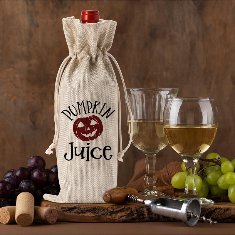 FBCCZEY Funny Halloween Wine Bag - Decor, Party & Birthday Gifts for Women, Men & Friends - Pumpkin Juice Wine Bag - Image 4