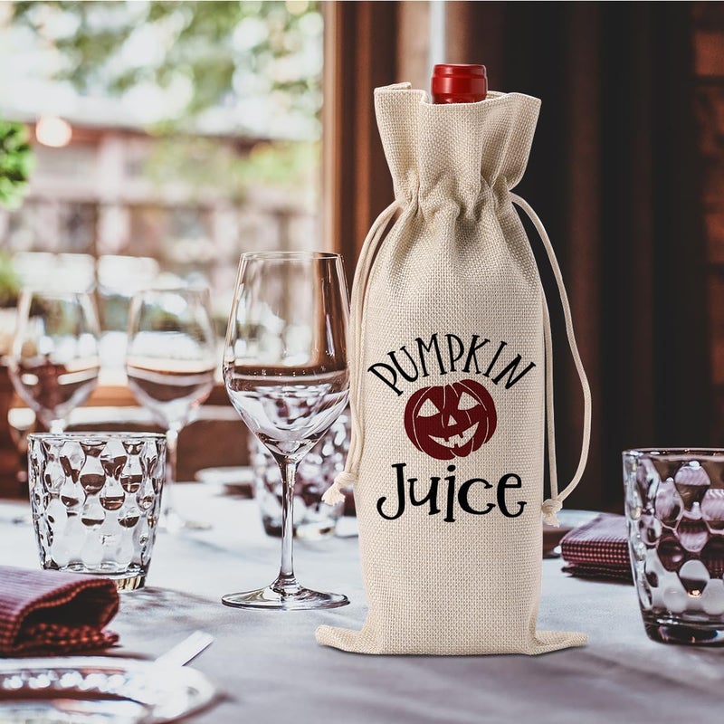 FBCCZEY Funny Halloween Wine Bag - Decor, Party & Birthday Gifts for Women, Men & Friends - Pumpkin Juice Wine Bag - Image 3