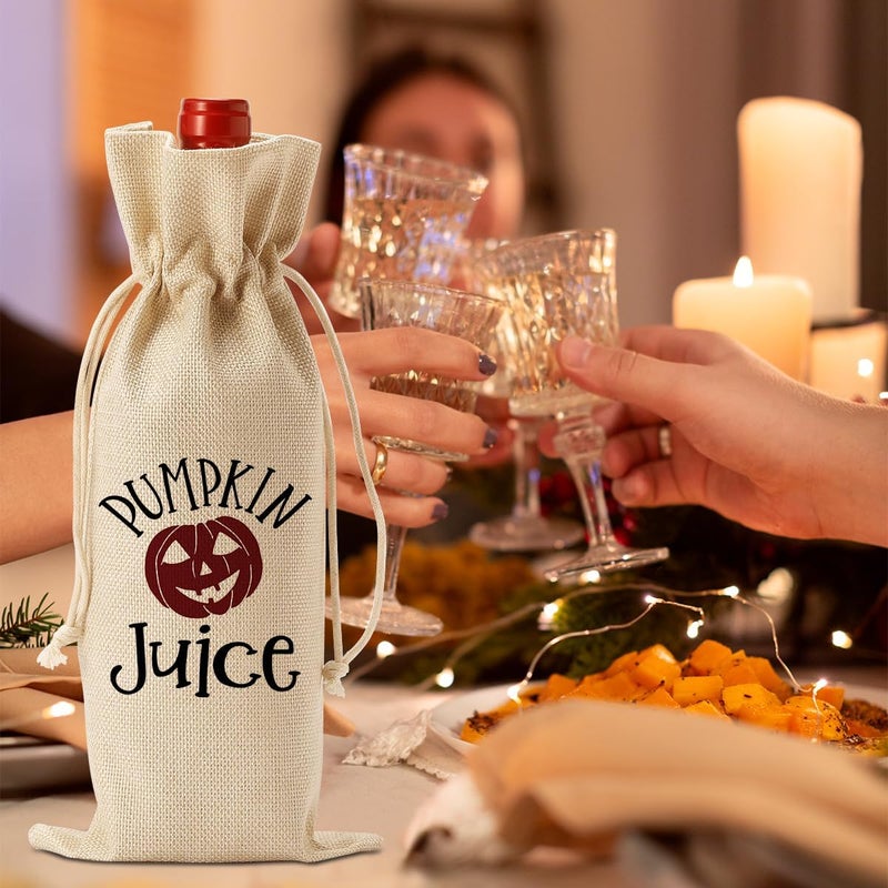 FBCCZEY Funny Halloween Wine Bag - Decor, Party & Birthday Gifts for Women, Men & Friends - Pumpkin Juice Wine Bag - Image 2