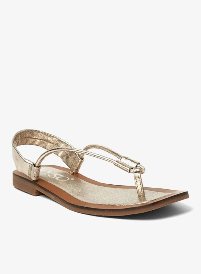 ييزو صنادل نسائية مسطحة بكعب مفتوح من الخلف - مريحة وسهلة الارتداء مع دعم حزام الظهر