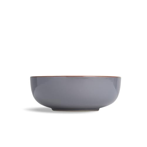 Shay Grey Ivory 900ml Each18cm, 2 Pieces, | Dishwasher & Microwave Safe |Glossy Finish Stoneware Ceramic Bowl for Snacks, Rice,Fruits, Salad | Maggi Bowl (Blate - Grey Ivory) - Image 5