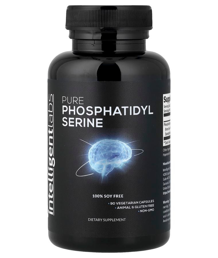 Intelligent Labs Pure Phosphatidyl Serine 90 Vegetarian Capsules (100 mg per Capsule)