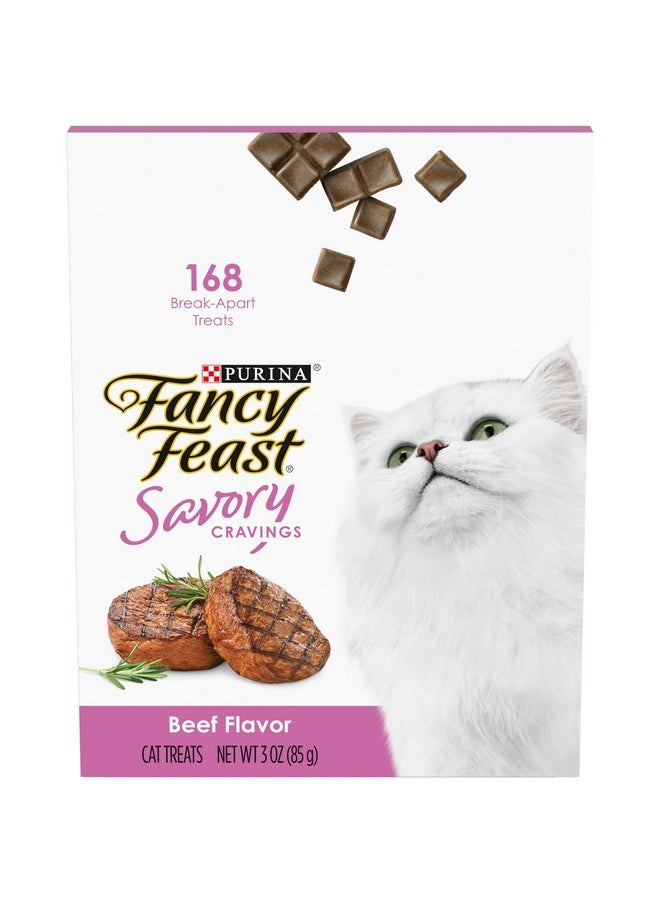 فانسي فيست - مكافآت القطط Y Feast ذات المكونات المحدودة، بنكهة لحم البقر اللذيذة من Savory Cravings - علبة 3 أونصة - Image 1