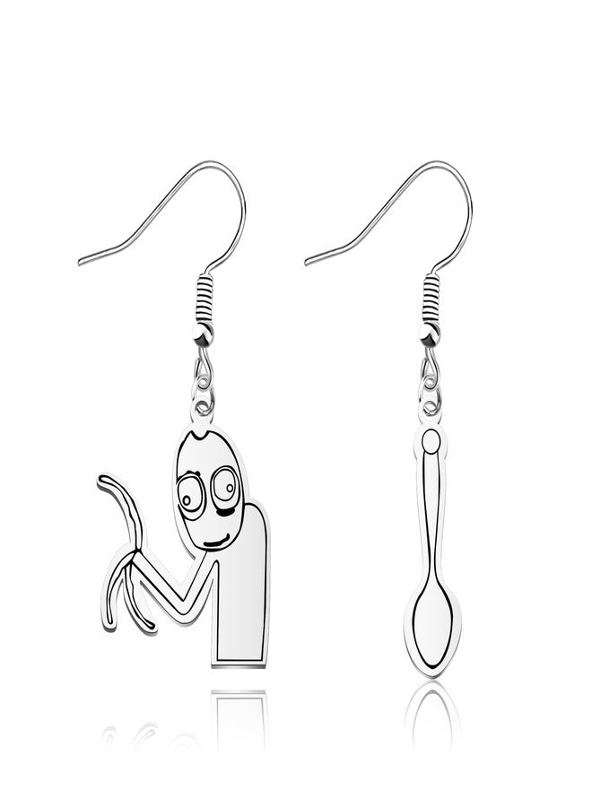 FAADBUK Cartoon Series Inspired Gift Rusty Spoons Charm Cartoon Movie Earring for Her (Rusty Spoons Earring) - Image 1
