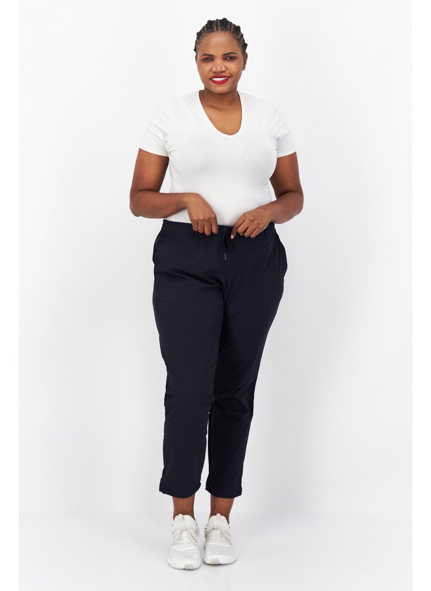 Tchibo Women Sportswear Fit Training Track Pants, Navy  - Image 2