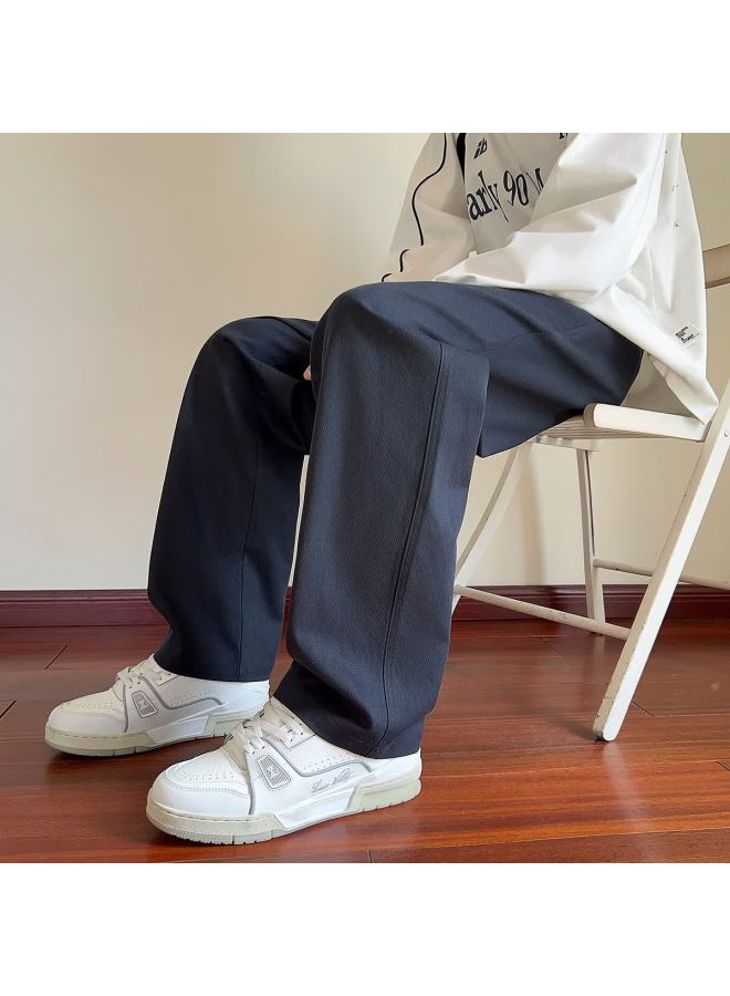 Tonlion  Autumn Winter Men's Woven Solid Basic Straight Casual Pants - Image 1