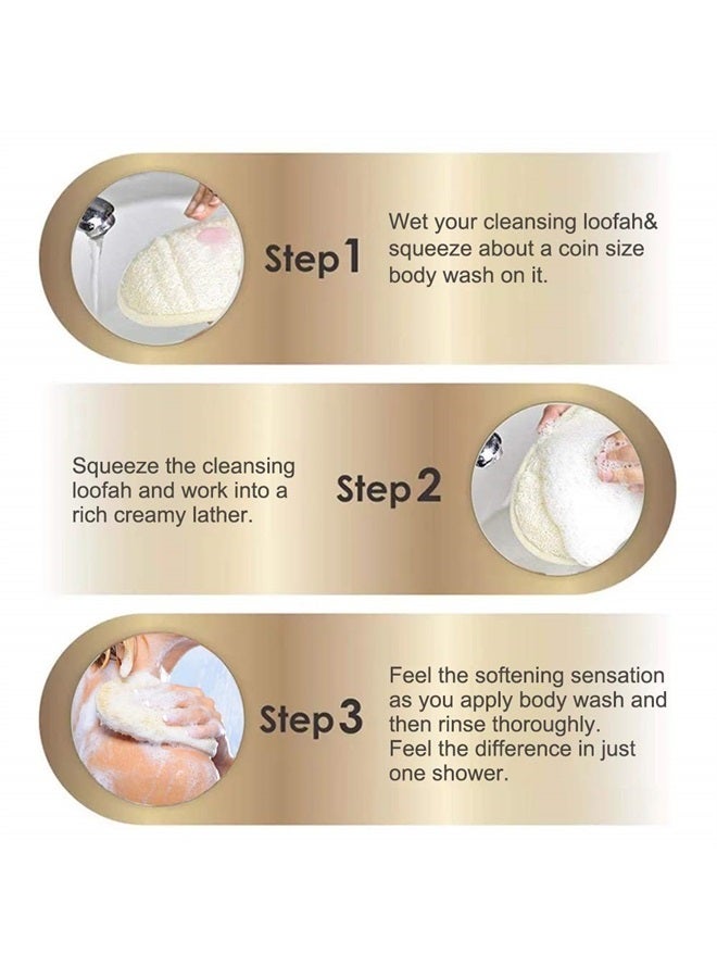 Crovin Loofah Pads - Exfoliating Loofah Body Scrubber 100% Natural Bath Sponge for Men and Women's SPA - 6 Count Gifts Luffa Package,Perfect for Bath Shower - Image 5