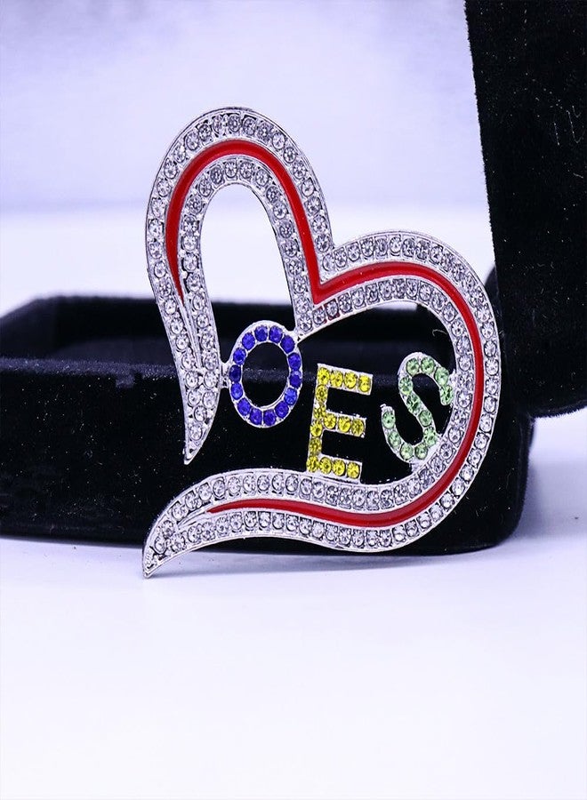 HUSURU Greek Order Eastern Star Pin Social Members Heart OES Brooch Women Gifts Jewelry - Image 3