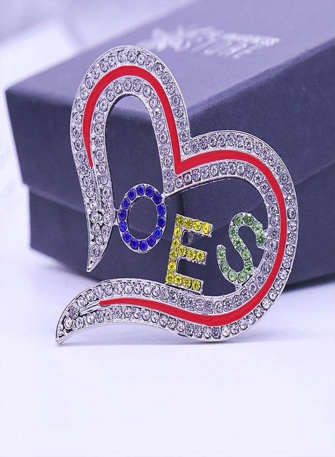HUSURU Greek Order Eastern Star Pin Social Members Heart OES Brooch Women Gifts Jewelry - Image 5
