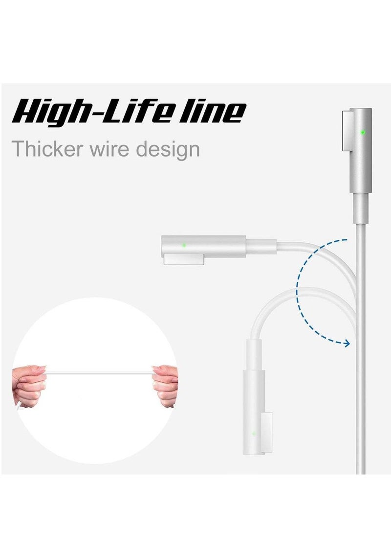 شاحن ماك بوك برو بديل 85 وات بطرف على شكل حرف L لموديلات 15 و17 بوصة قبل منتصف 2012 متوافق مع شواحن 2010 وماك 2011 USB من النوع C أبيض أورزمال - Image 2
