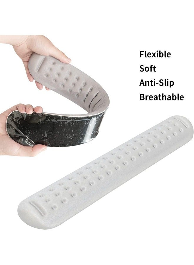 Arabest Keyboard Wrist Rest Pad and Mouse Wrist Rest Pad, Soft Memory Foam Ergonomic Hand Wrist Support for Computer, PC, Laptop, Comfort with Massage Hole for Productive Typing and Gaming (Grey) - Image 4