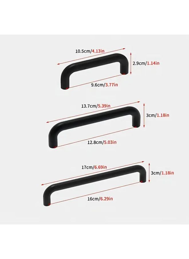 12pcs Black Aluminum Alloy Cabinet Handles 96 Holes Extended Long Lever Pulls Hardware Set - Image 3