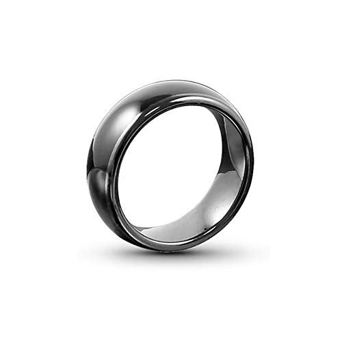 HECERE T5577 or UID chip RFID Black Ceramics Smart Finger rewrite Ring 125KHZ/13.56MHZ Wear for Men or Women (T5577 125KHZ-17MM) - Image 1