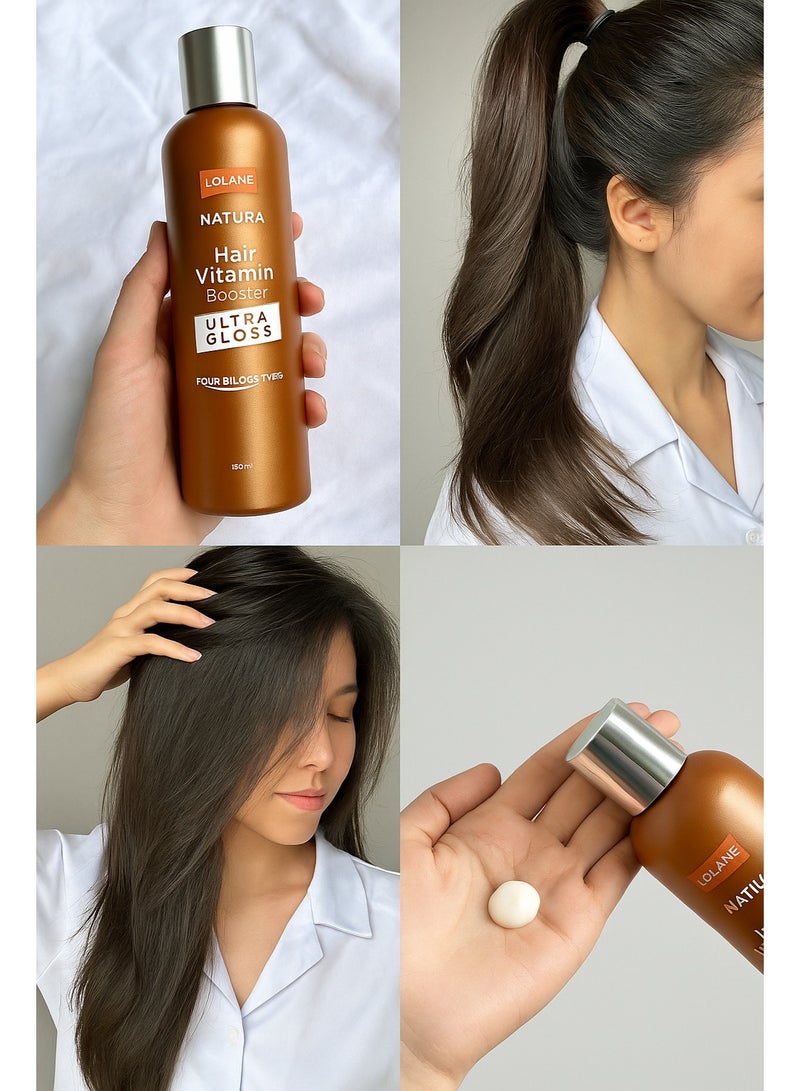 Lolane Hair Vitamin Booster Ultra Gloss with Manuka Honey Extract, Heat Protection up to 220°C for All Hair Types - 250ml - Image 2